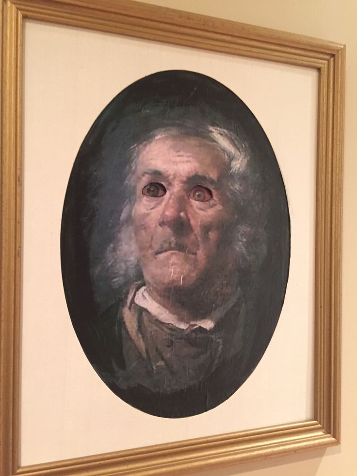 portrait with eyes for spying