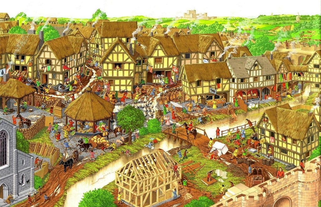 Dirty medieval town