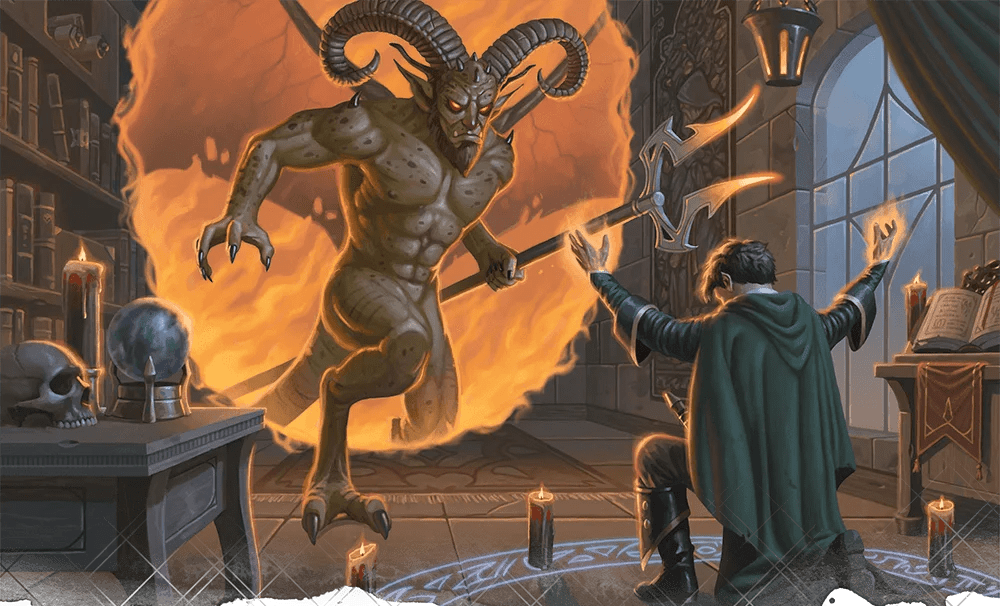 Infernal demon summoning wizard