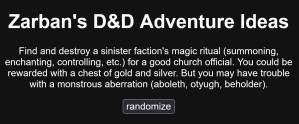 Zarban's adventure ideas example
